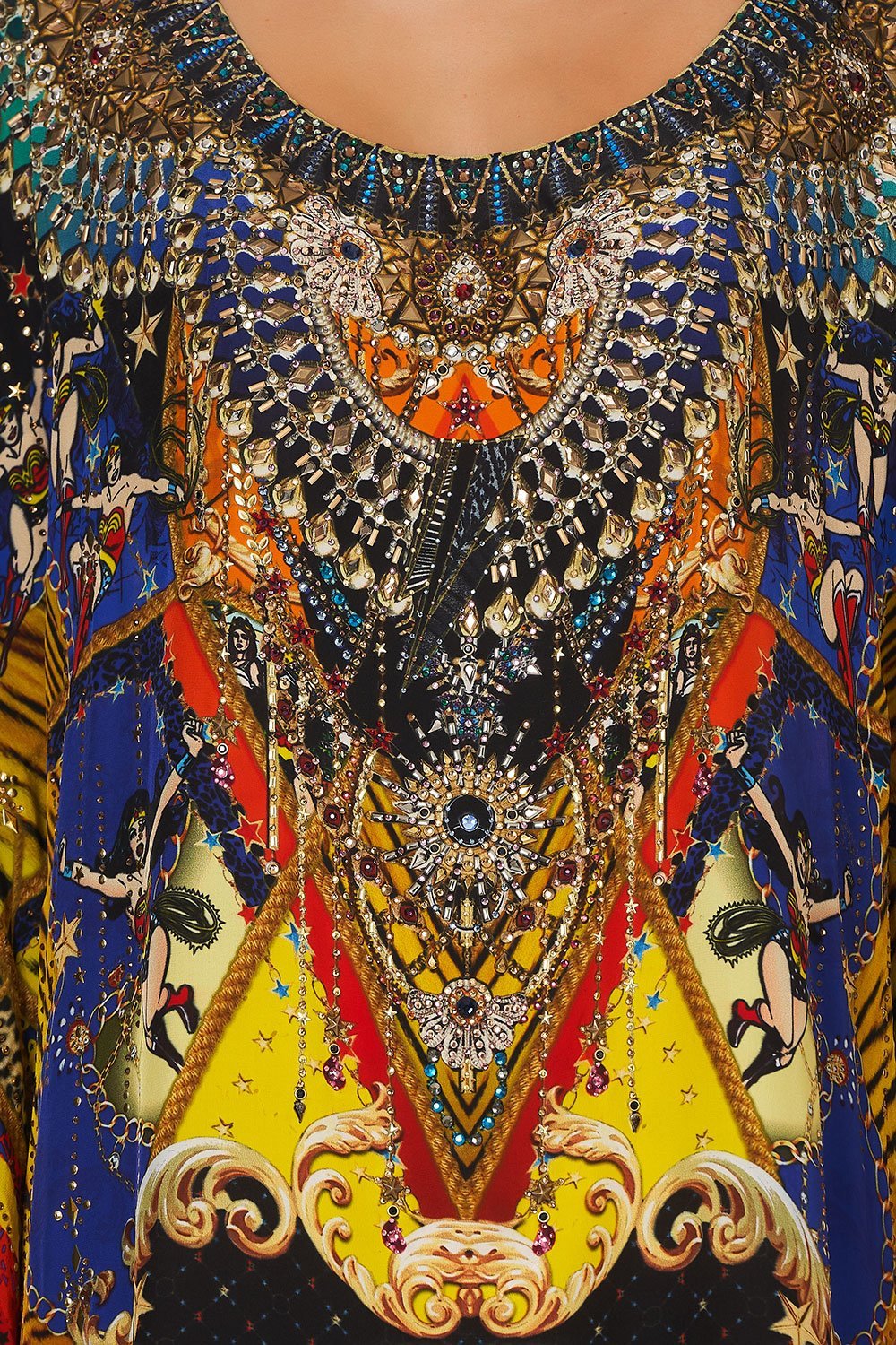 ROUND NECK KAFTAN WONDER WOMAN