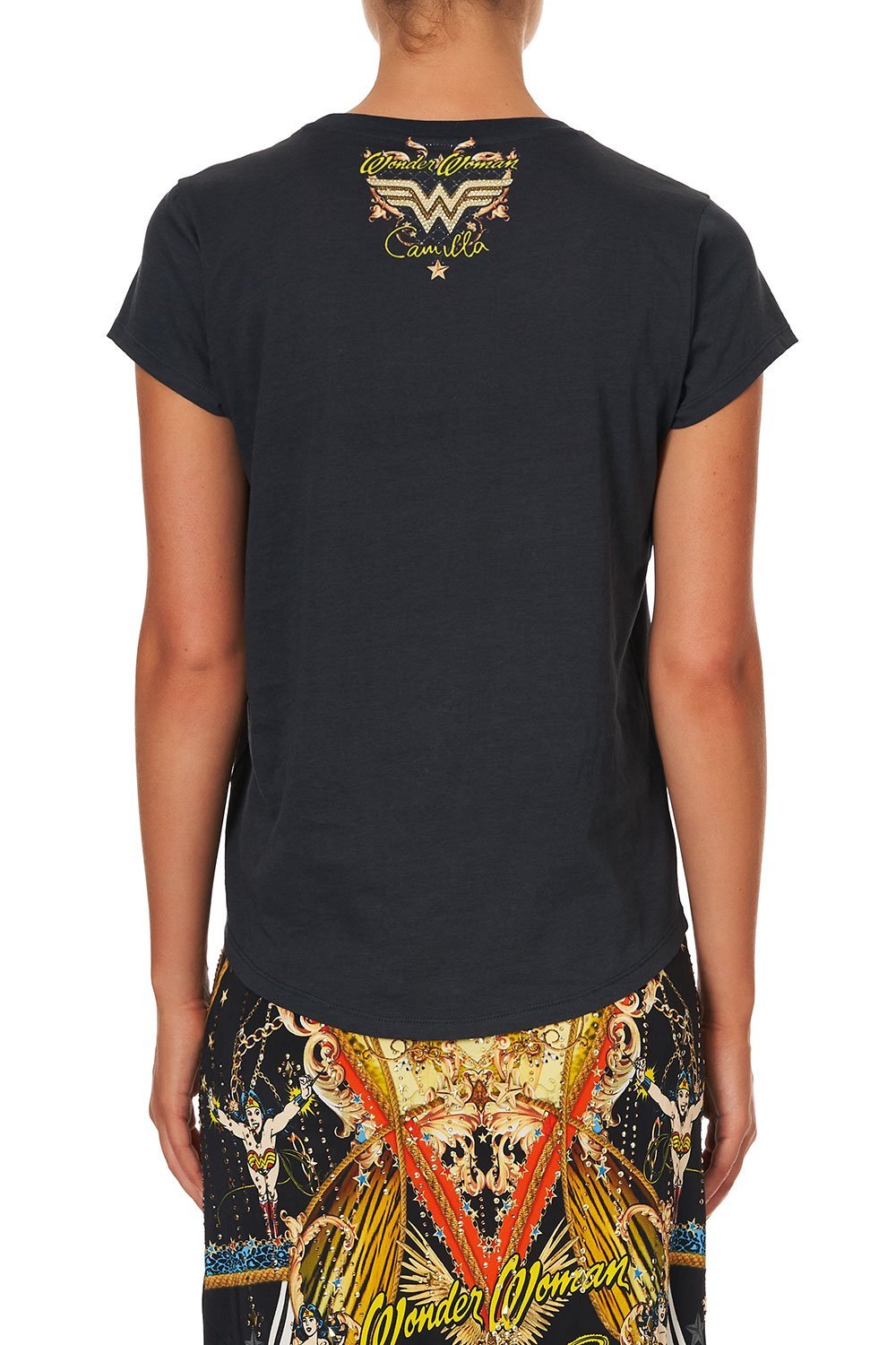 CURVED HEM FITTED TEE WONDER WOMAN