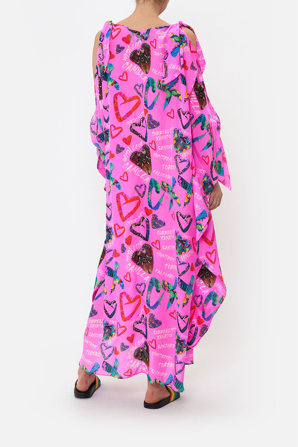 SCARF TIE KAFTAN WRITINGS ON THE WALL