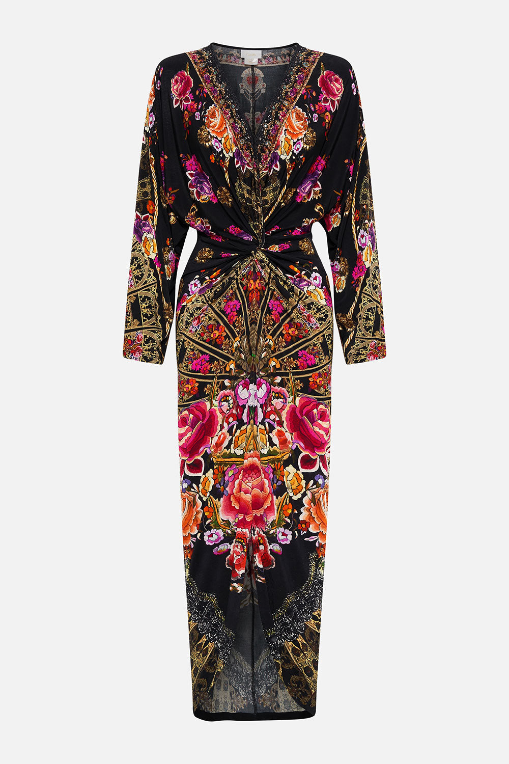 LONG SPLIT FRONT TWIST DRESS DANCE WITH DUENDE