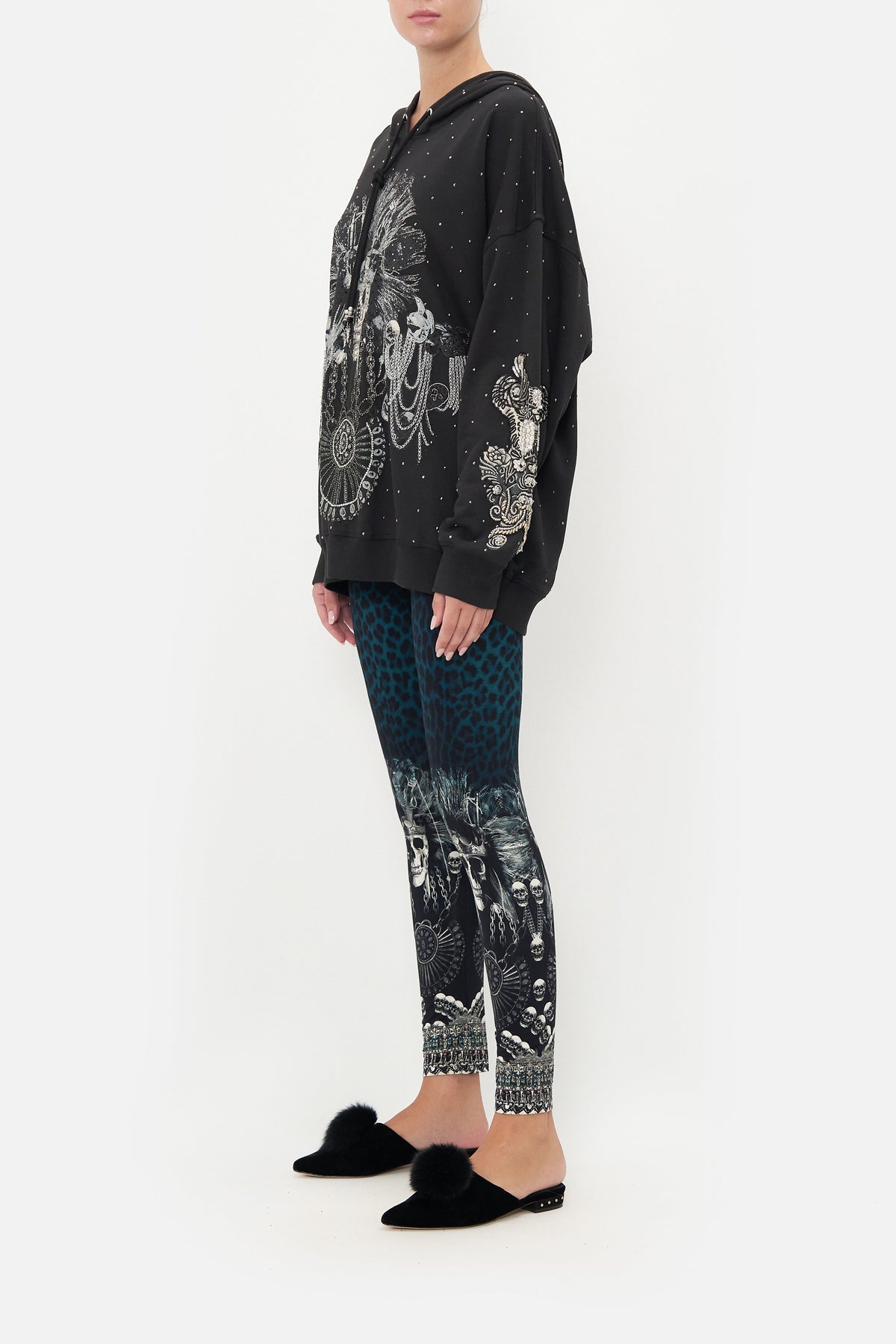 BOYFRIEND HOODIE WITH SIDE POCKET ANIMAL ANARCHY