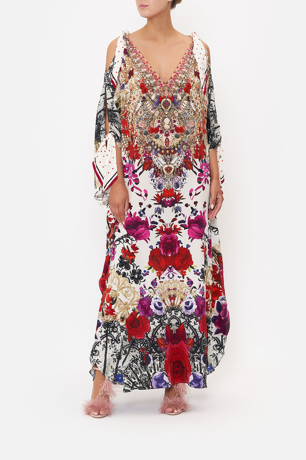 SCARF TIE KAFTAN REIGN OF ROSES