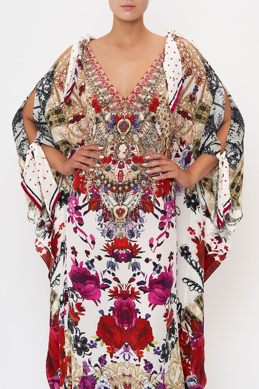 SCARF TIE KAFTAN REIGN OF ROSES