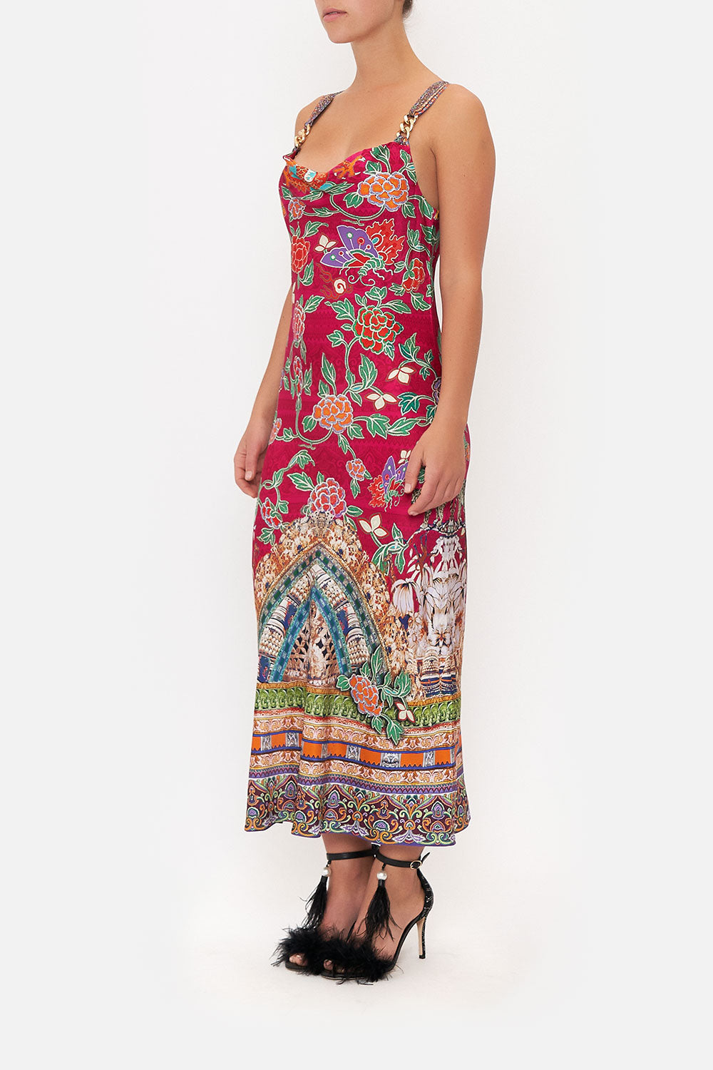 BIAS SLIP WITH WIDE STRAP TASTE OF TWILIGHT