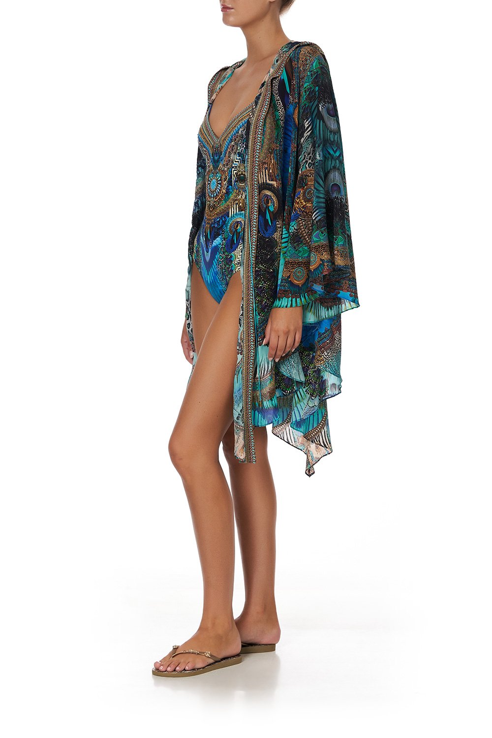 SHAPED HEM LAYER WITH HOOD TEMPLE TEMPTRESS