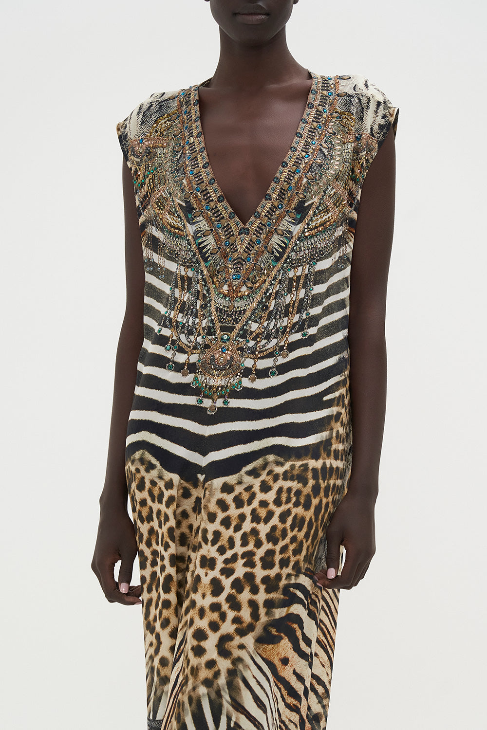 SLEEVELESS DRAPE BACK DRESS FOR THE LOVE OF LEO