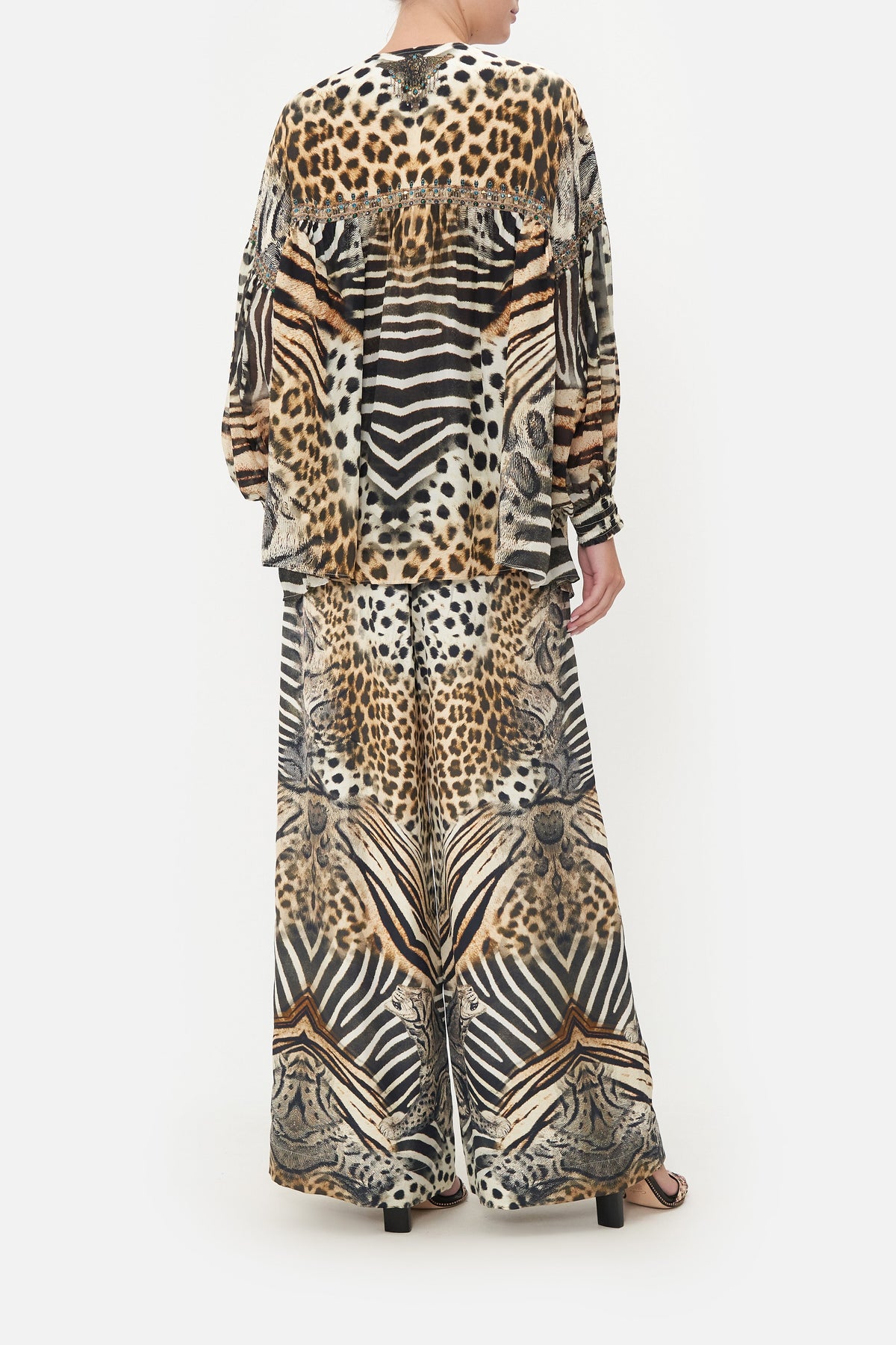 BLOUSON BLOUSE WITH NECK TIE FOR THE LOVE OF LEO