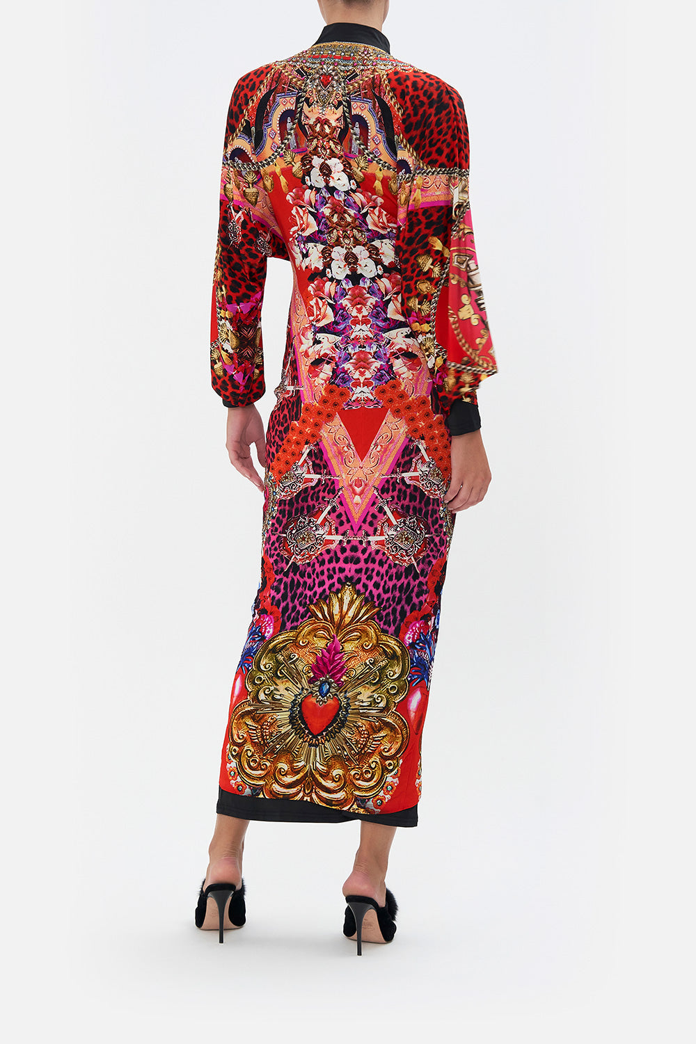 LONG SPLIT FRONT TWIST DRESS ARTESANIA MANIA