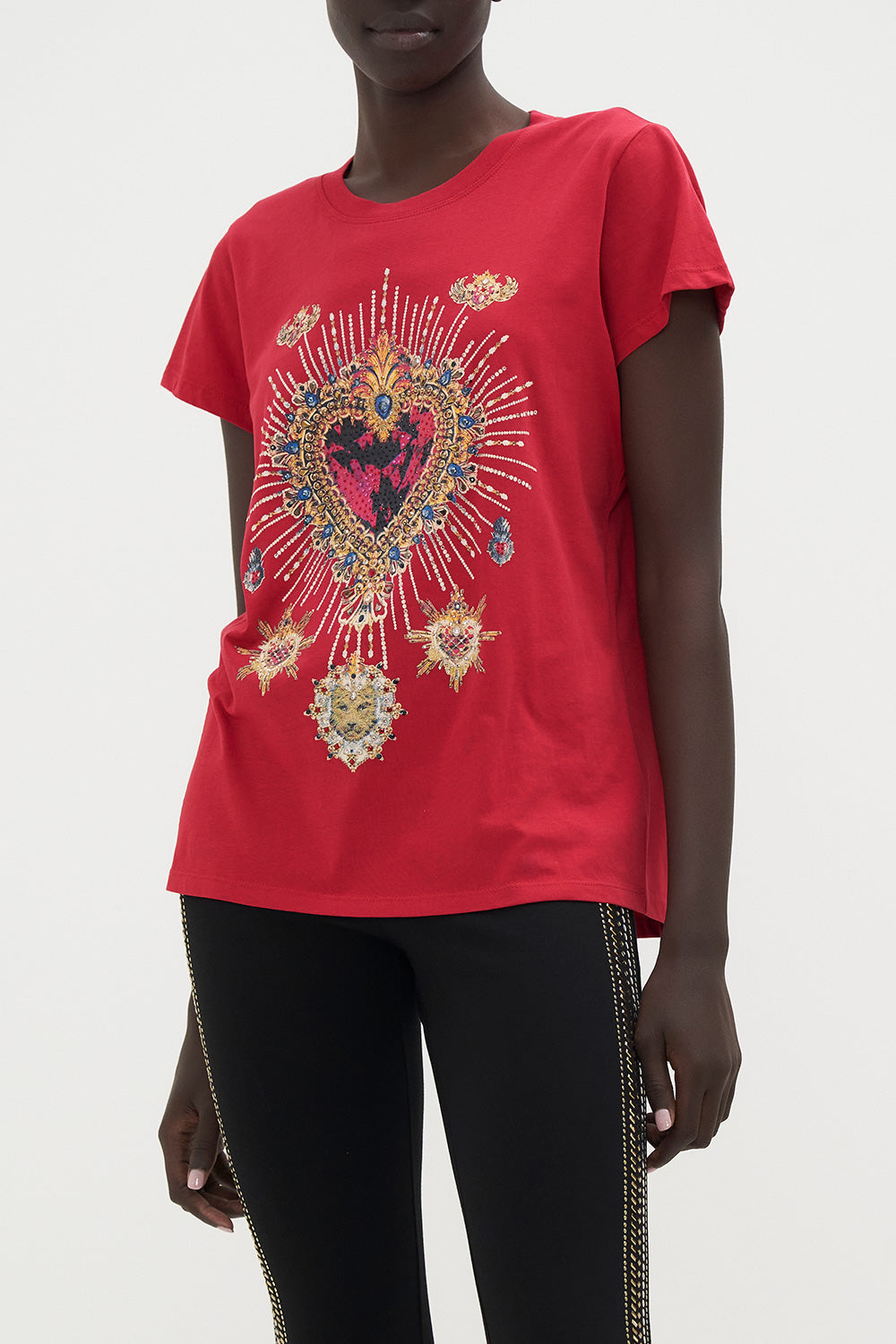 SLIM FIT ROUND NECK T-SHIRT VIEW FROM THE VEIL