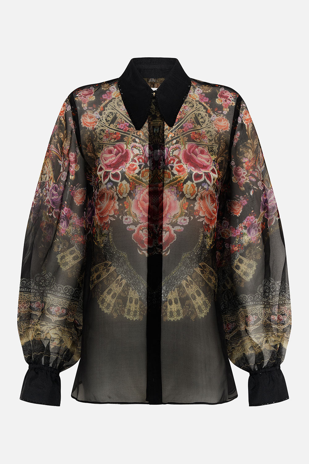 CURVED COLLAR BLOUSE DANCE WITH DUENDE