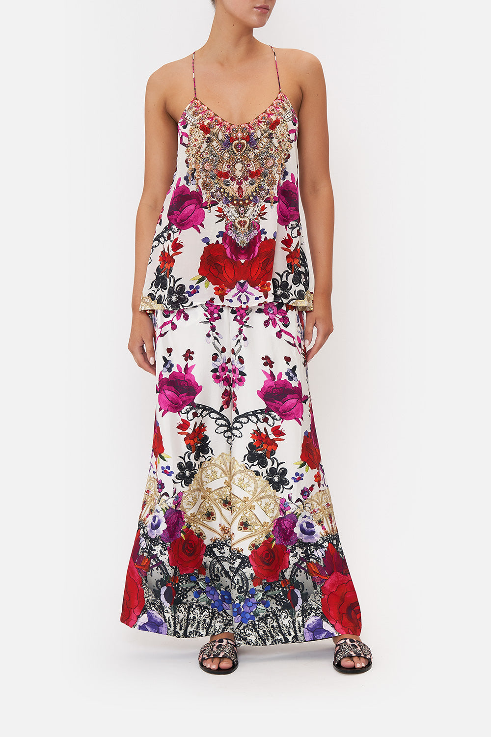 T BACK SHOESTRING TOP REIGN OF ROSES