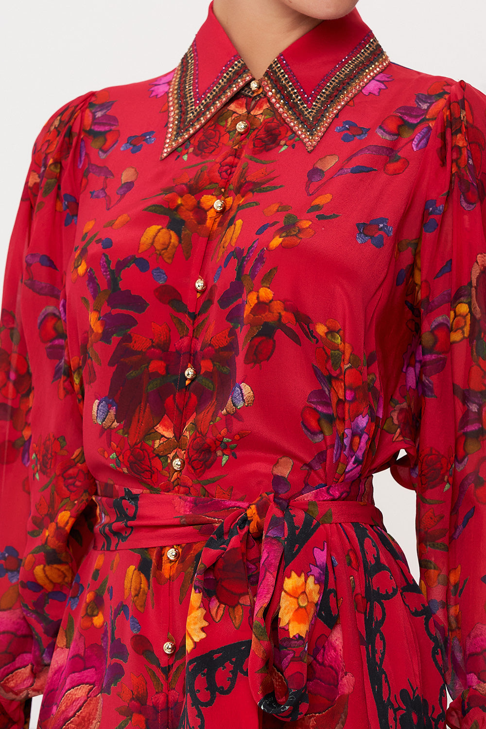 CURVED COLLAR SHIRT DRESS VIEW FROM THE VEIL