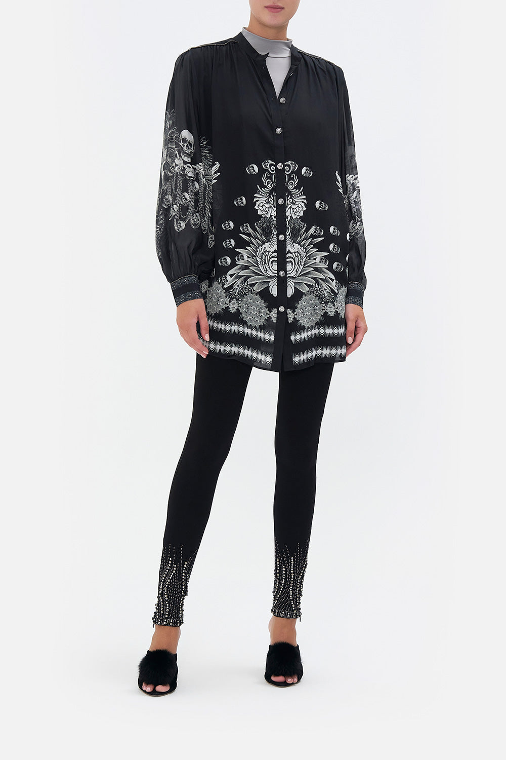 BLOUSON SLEEVE BLOUSE WITH YOKE ORDER OF DISORDER