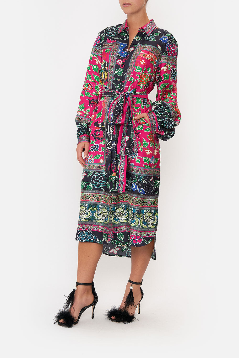 HIGH LOW MIDI SHIRT DRESS TWILIGHTS TOKEN