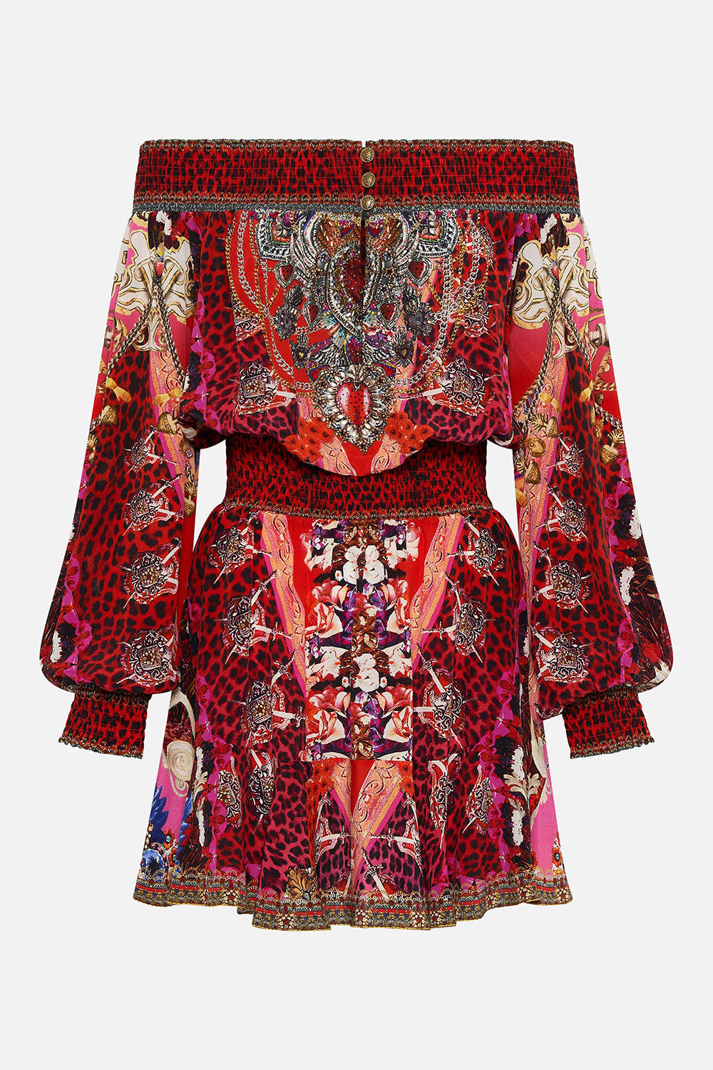 OFF SHOULDER SHORT DRESS ARTESANIA MANIA