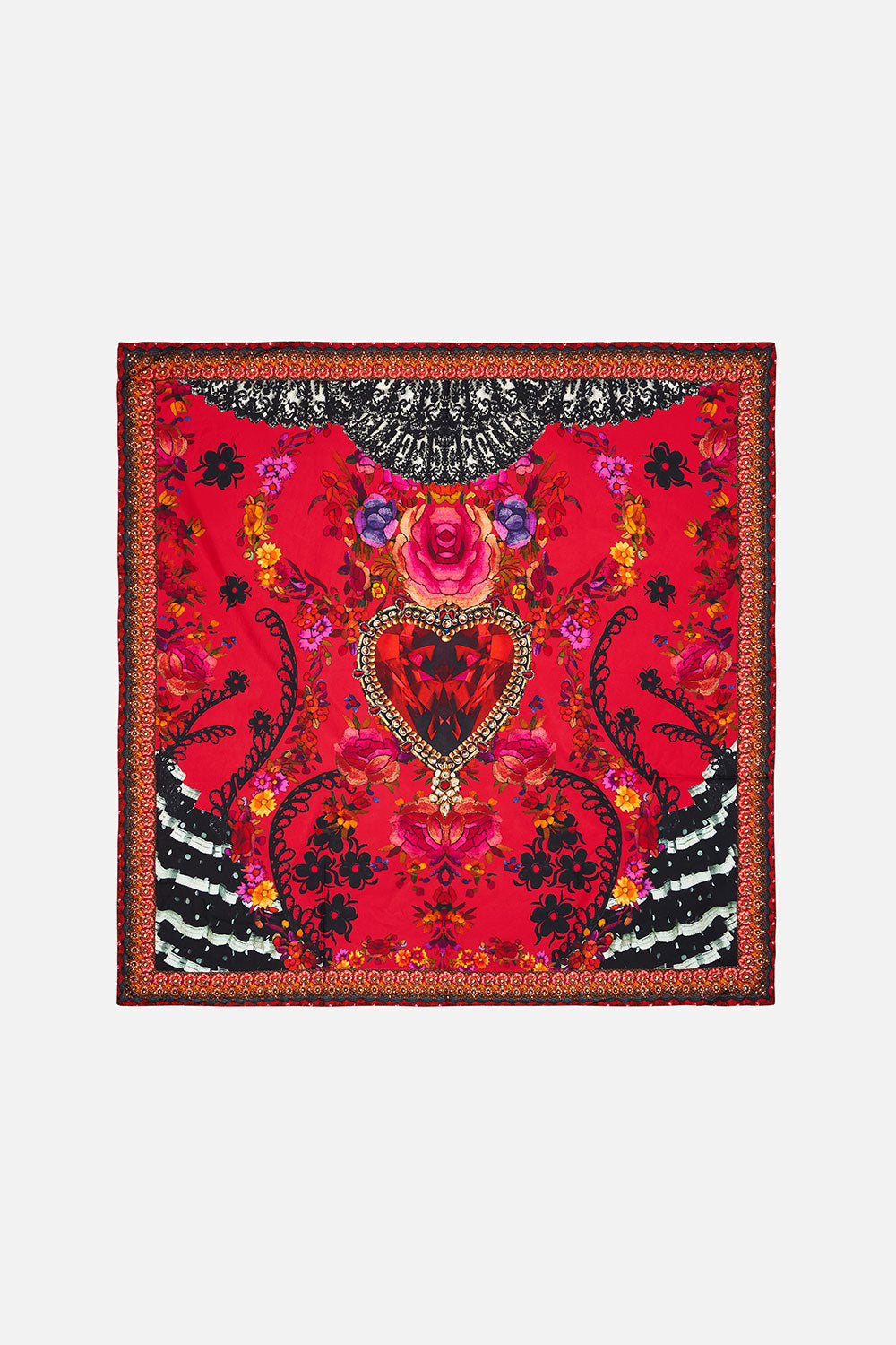 LARGE SQUARE SCARF VIEW FROM THE VEIL