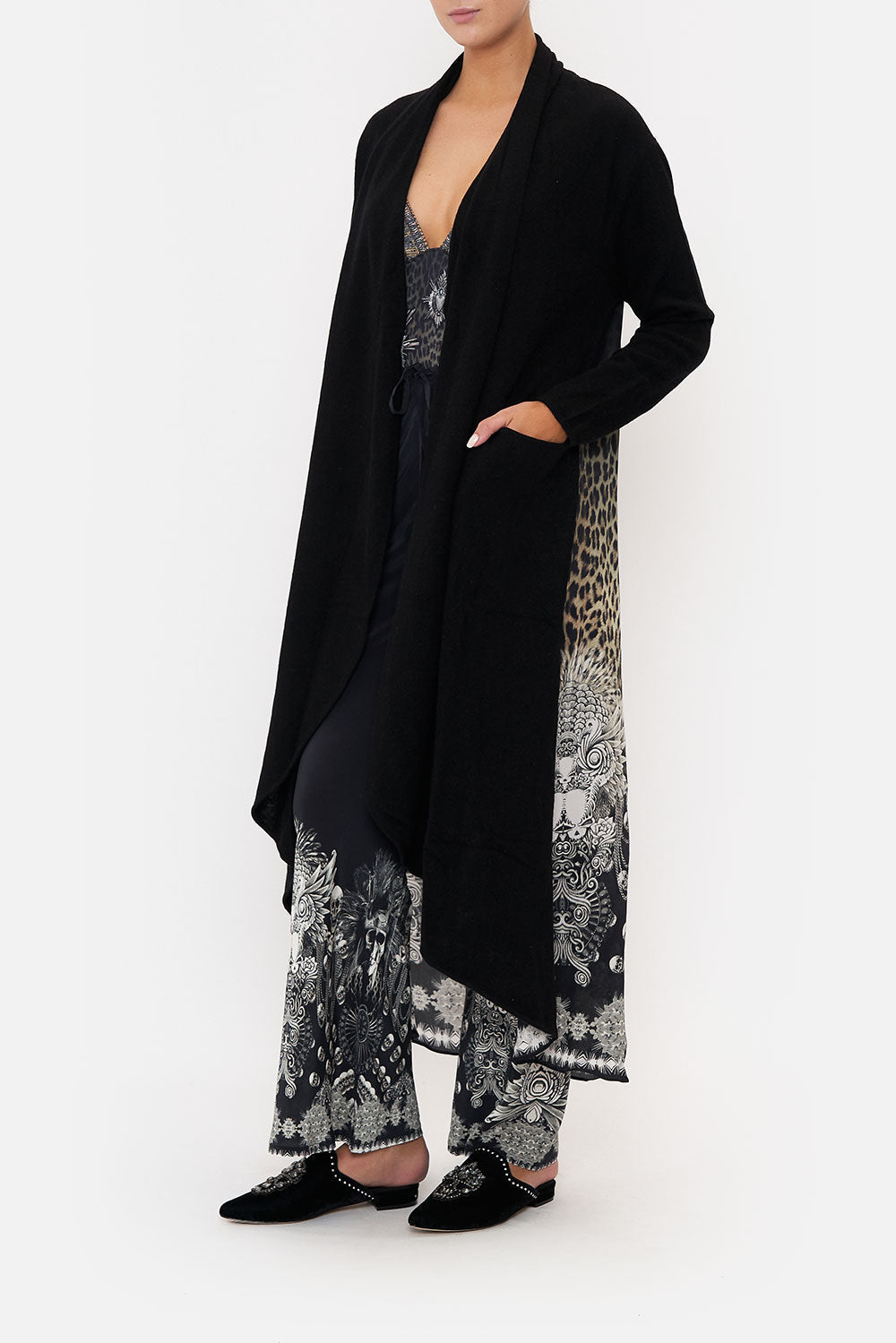 KNITTED CASUAL JACKET WITH SILK BACK ORDER OF DISORDER