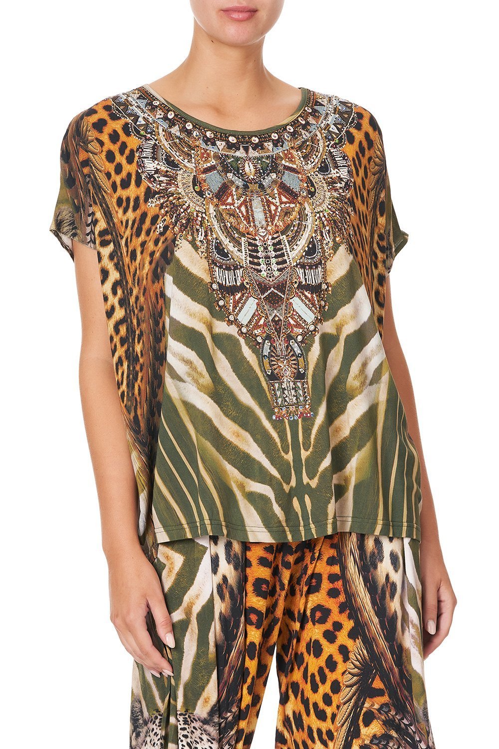 LOOSE FIT ROUND NECK TEE NINE LIVES