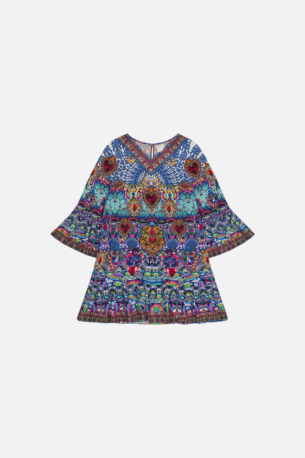 KIDS A-LINE GATHERED DRESS 4-10 LUCKY CHARMS