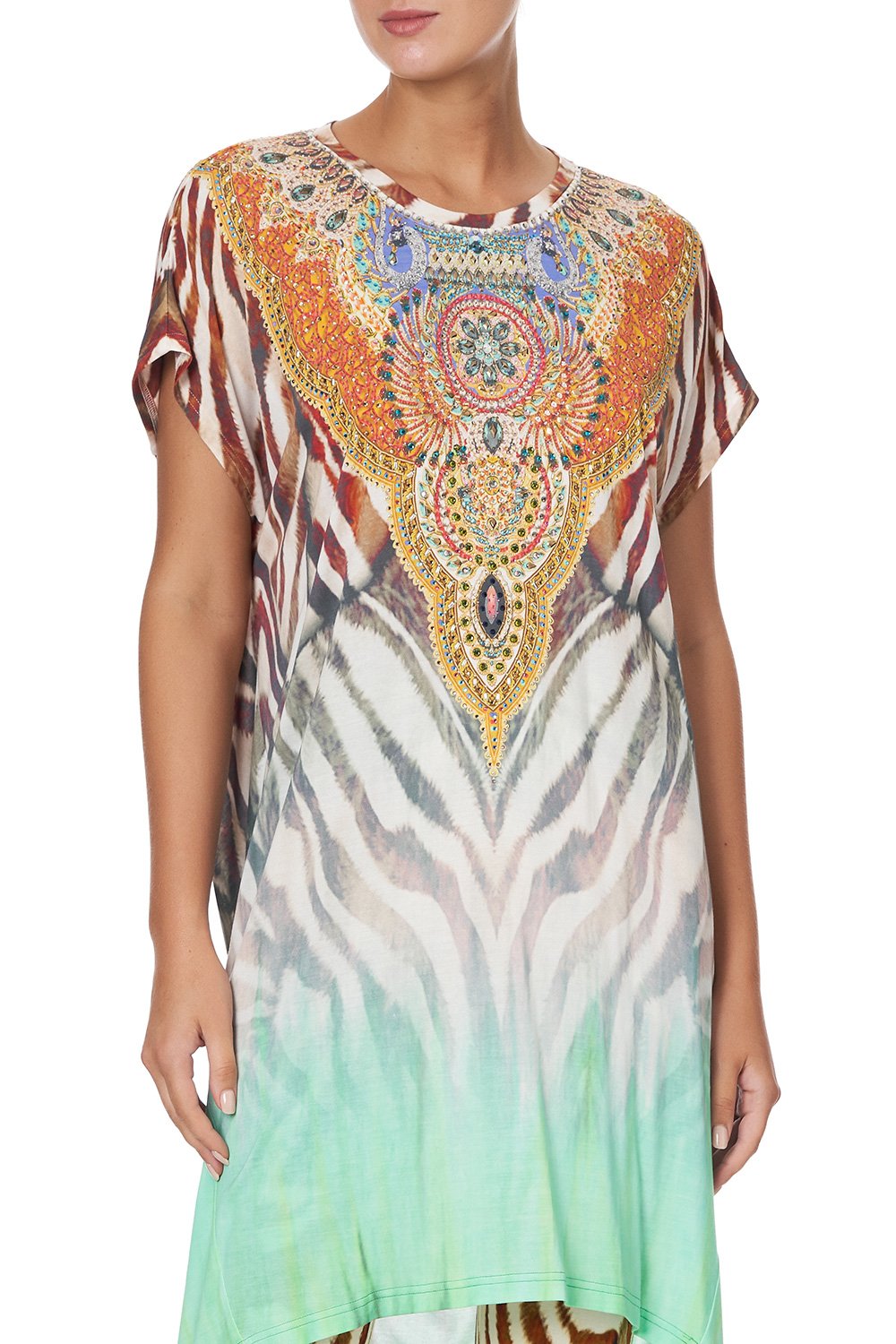 LONG SCOOP BACK HEM T-SHIRT SAVANNAH