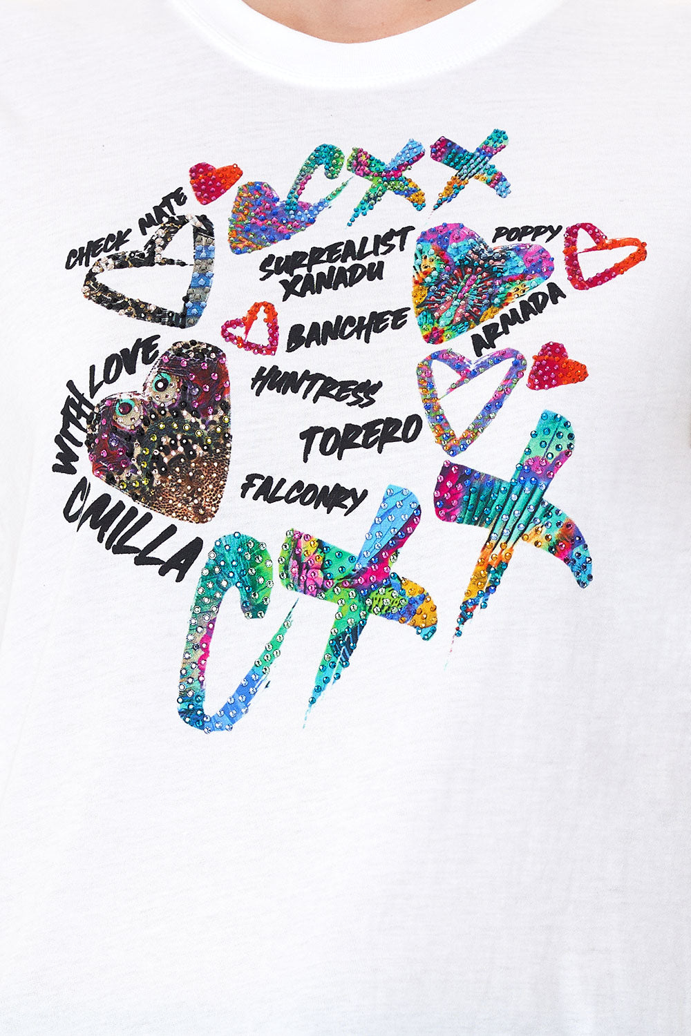 SLIM FIT ROUND NECK T-SHIRT SHES A WRITE OFF