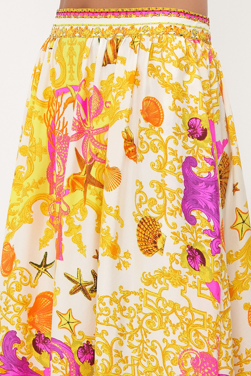 GATHERED RUFFLE HEM SKIRT SQUID SQUAD