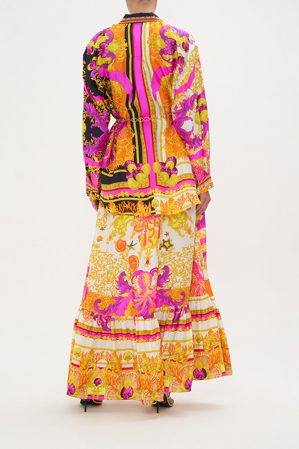 GATHERED RUFFLE HEM SKIRT SQUID SQUAD