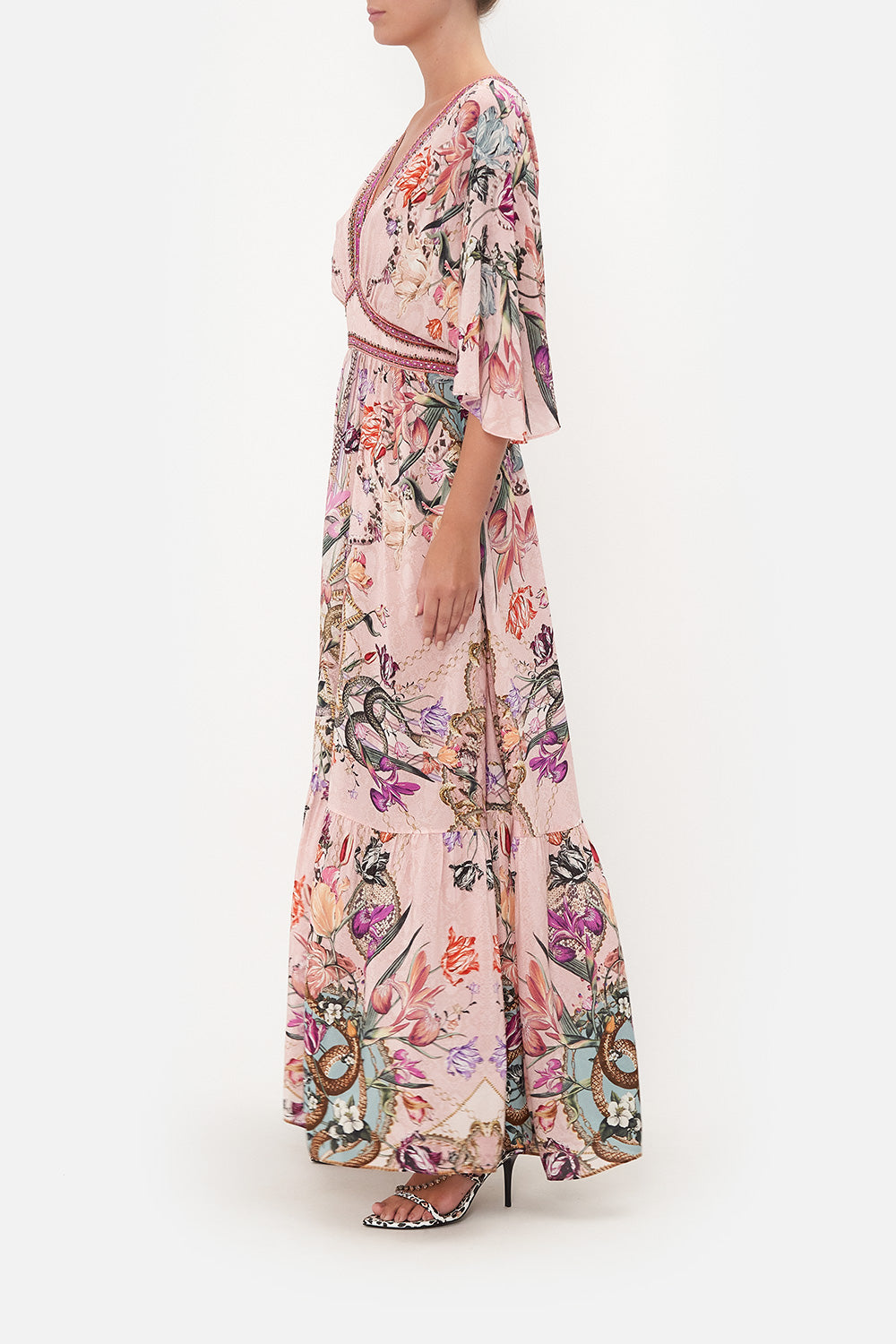 WAISTED DRESS WITH HEM RUFFLE MAD AS A SNAKE