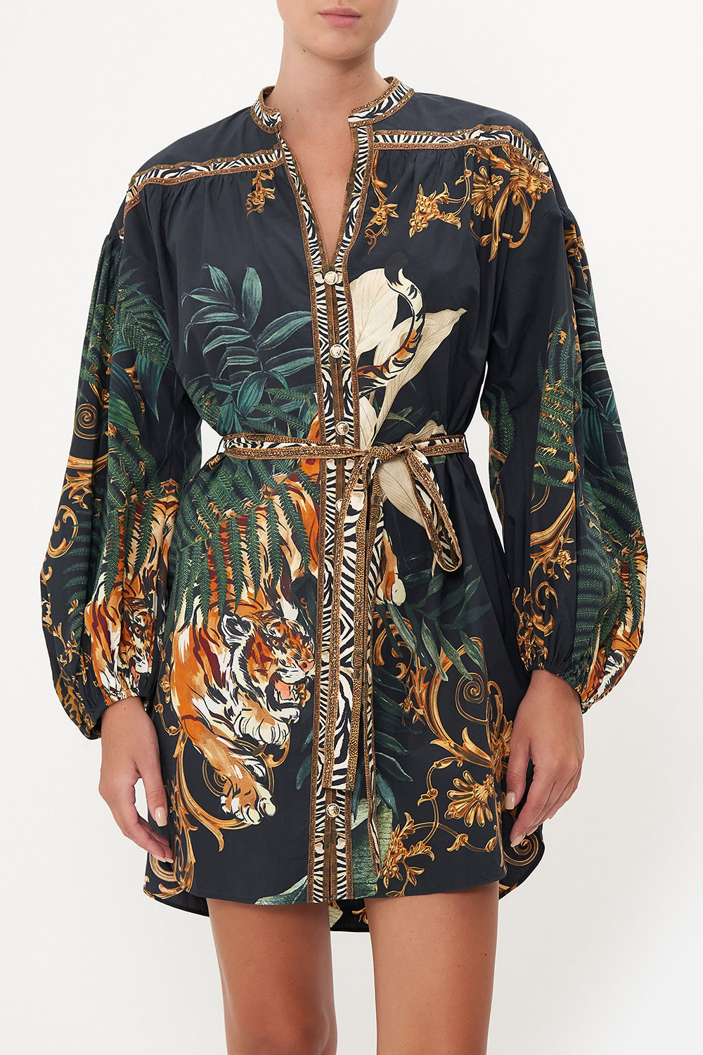 BLOUSON SLEEVE SHIRT DRESS EASY TIGER