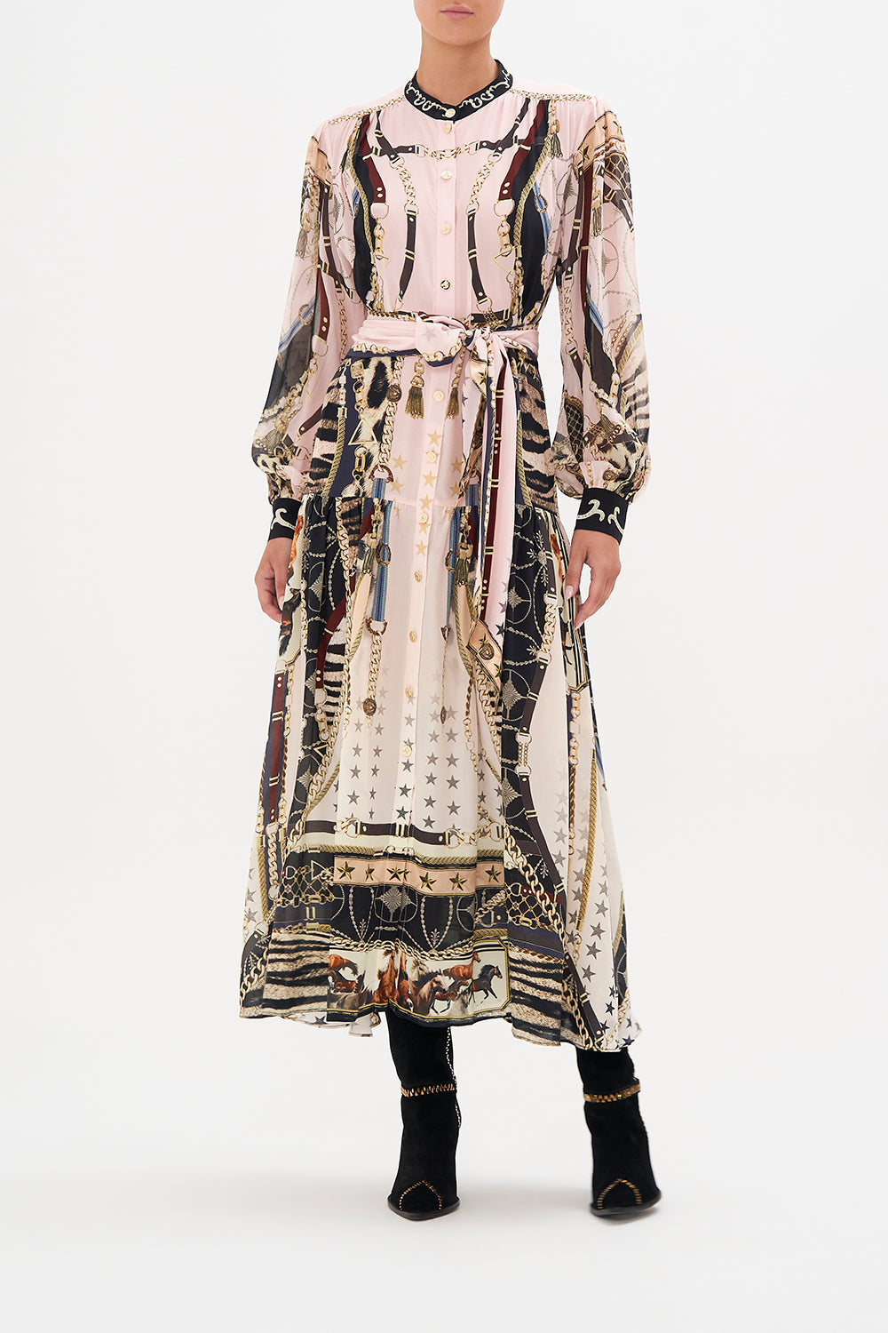 BUTTON THROUGH DRESS WITH YOKE I WANNA BE A COWGIRL BABY