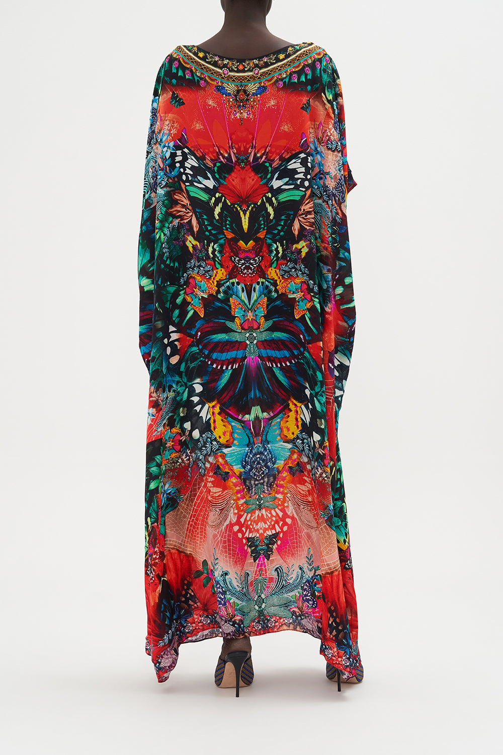 ROUND NECK KAFTAN IN A FLUTTER