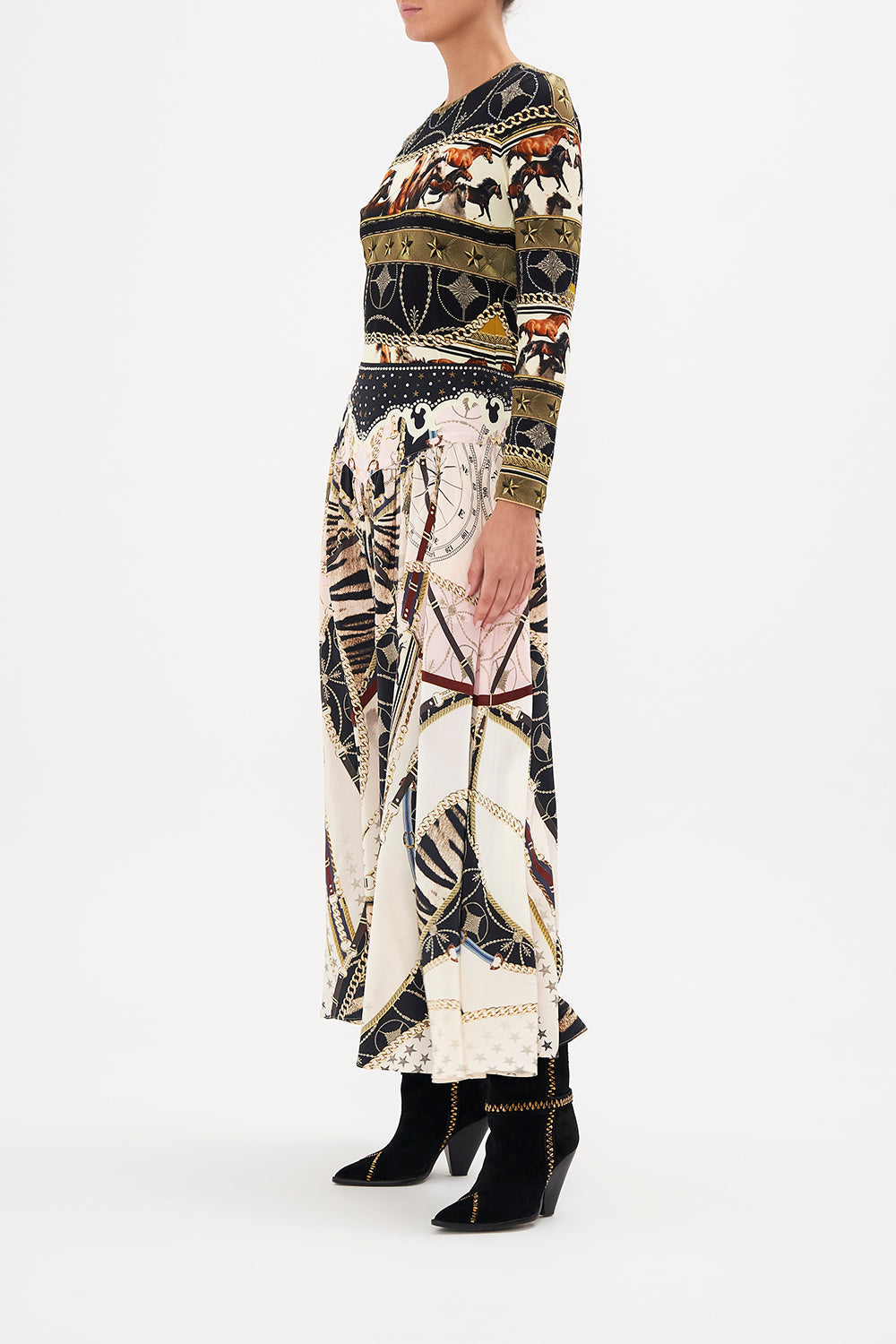 V YOKE FULL LENGTH SKIRT I WANNA BE A COWGIRL BABY