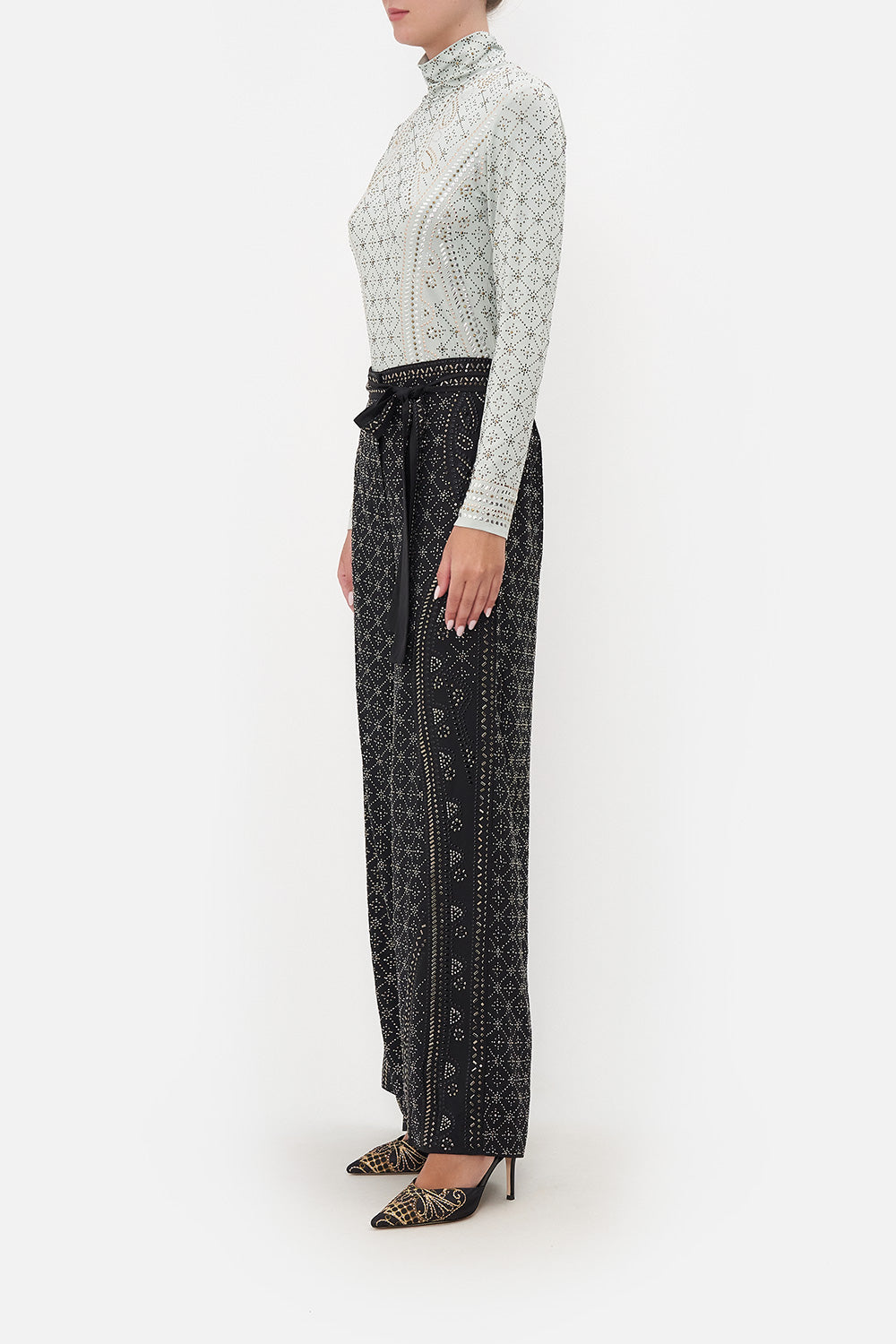 PAPERBAG WAIST WIDE LEG PANT LUXE ESPIRITU