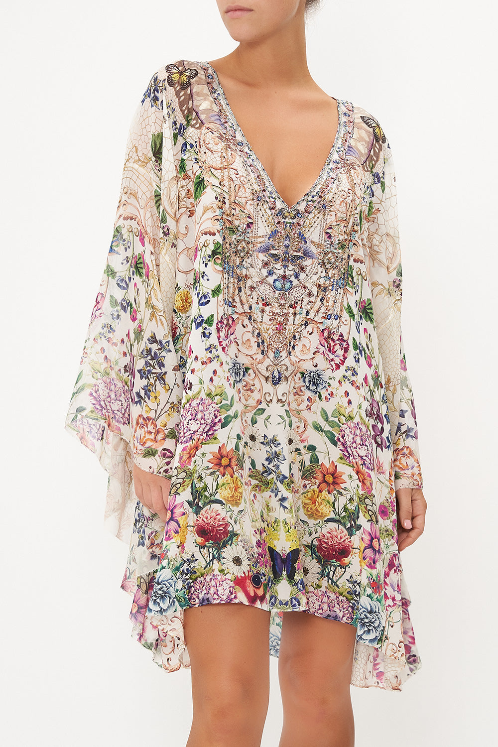 RAGLAN SLEEVE FLARED KAFTAN QUEENS BEE HIVE