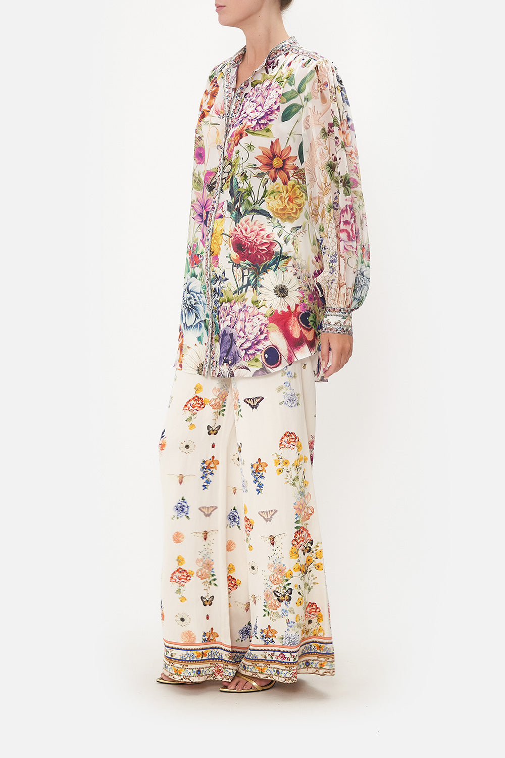 BLOUSON SLEEVE BLOUSE WITH YOKE QUEENS BEE HIVE