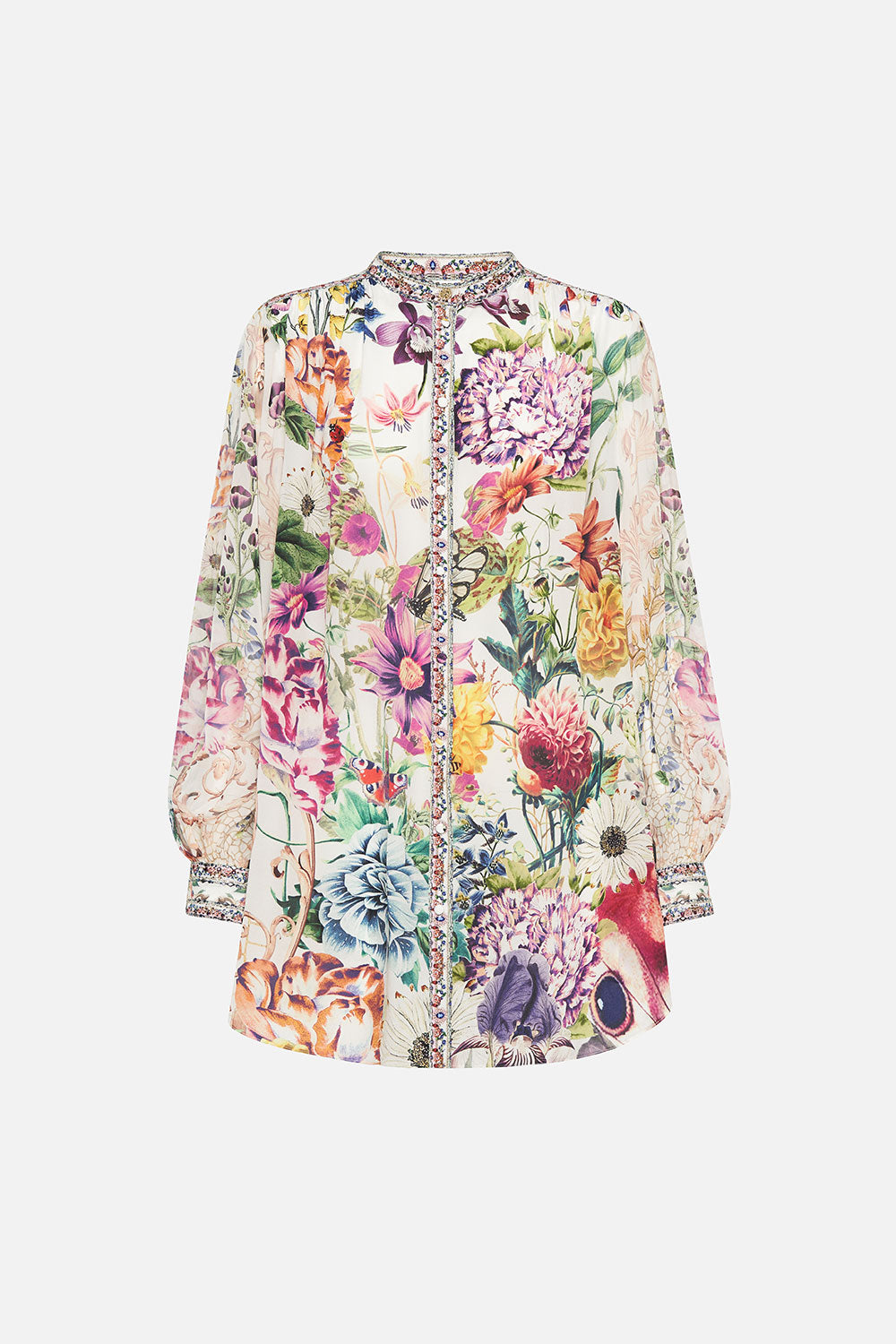 BLOUSON SLEEVE BLOUSE WITH YOKE QUEENS BEE HIVE