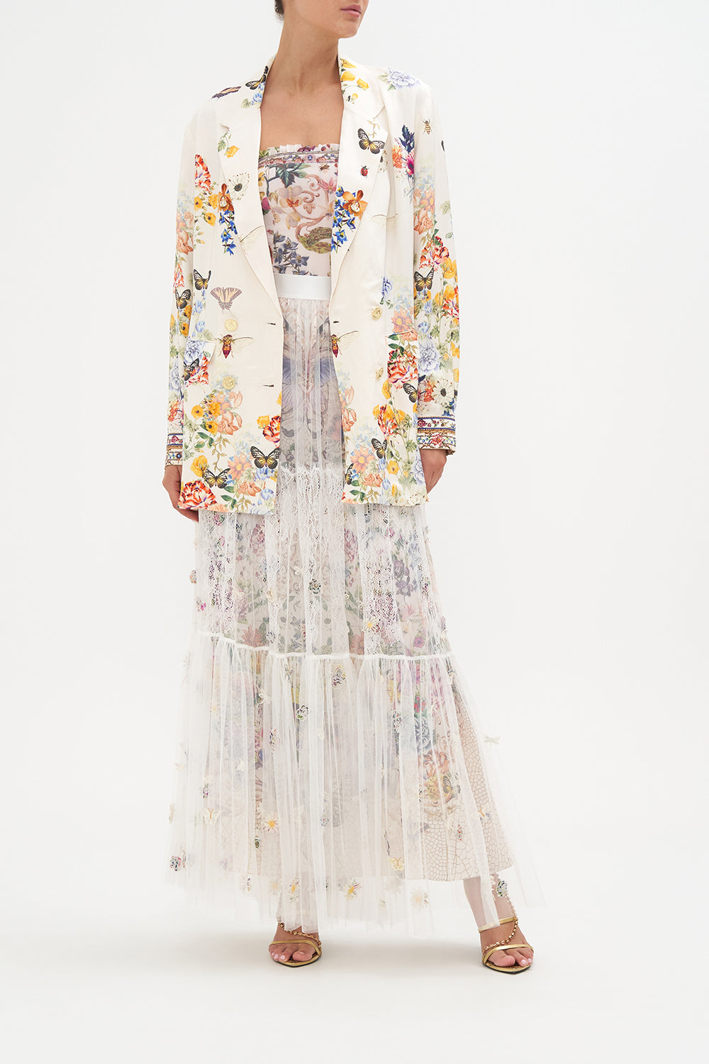 DOUBLE BREASTED SOFT JACKET QUEENS BEE HIVE