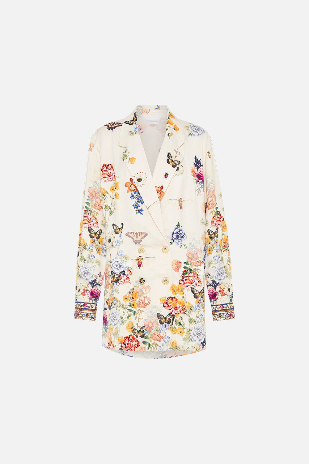 DOUBLE BREASTED SOFT JACKET QUEENS BEE HIVE