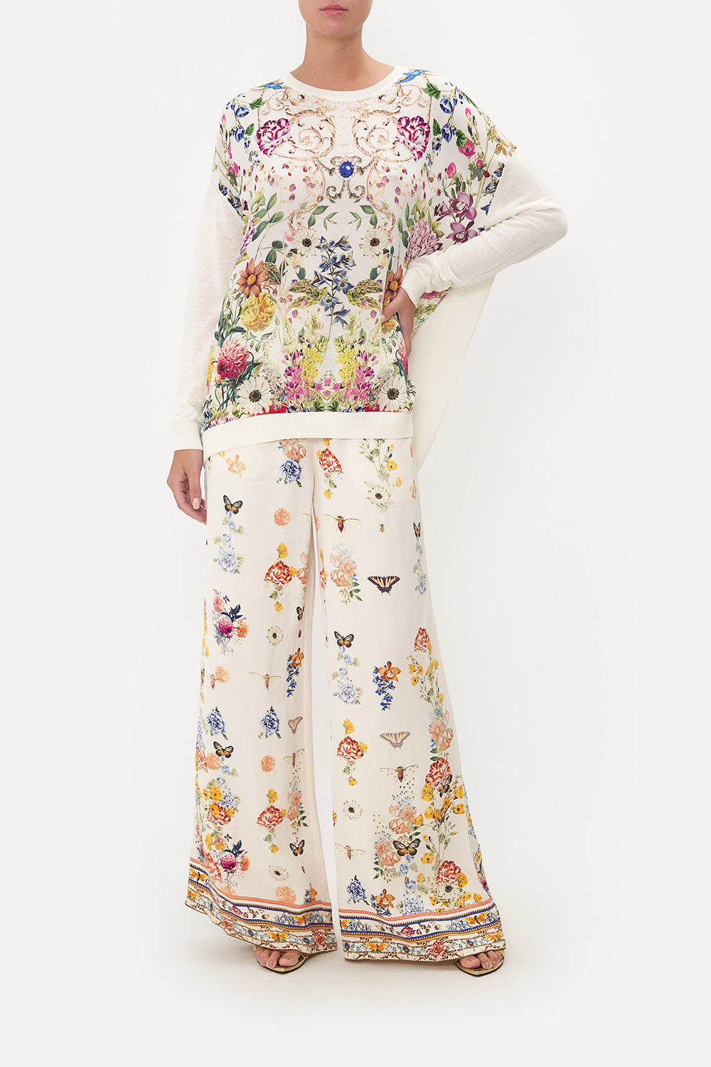 LONG SLEEVE JUMPER WITH PRINT FRONT QUEENS BEE HIVE