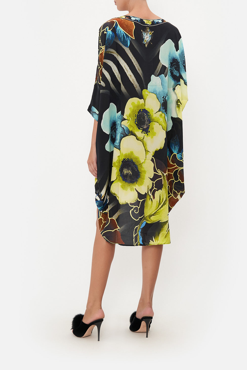 SCOOP BACK HEM DRESS POPPY DIVINE