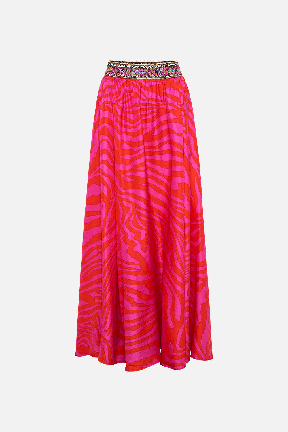 FULL SKIRT WITH GATHERED FRONT PANEL ZEBRA ZONE