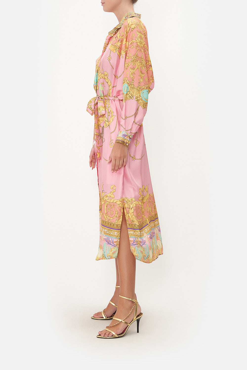 COLLARED BUTTON THROUGH DRESS MERMAID MOTEL