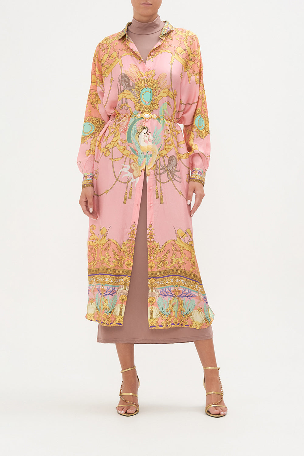 COLLARED BUTTON THROUGH DRESS MERMAID MOTEL