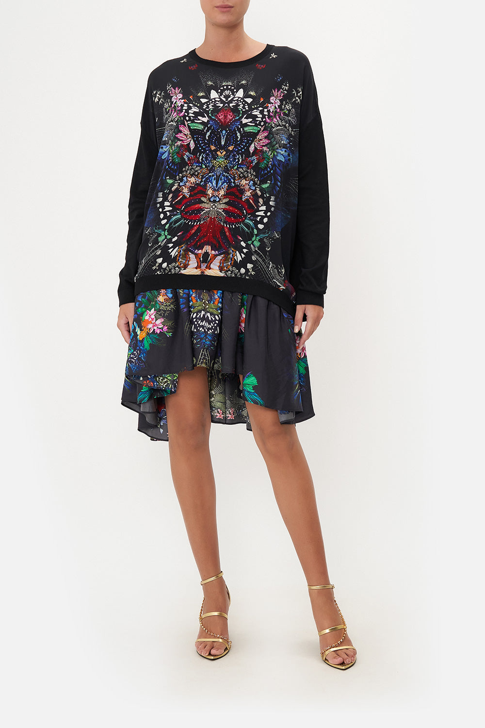 LONG SLEEVE JUMPER WITH PRINT FRONT FLUTTER BY