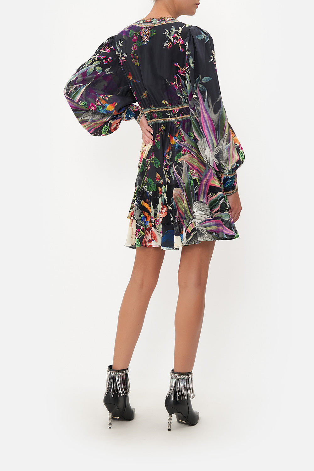 BUTTON FRONT FRILL DRESS PARADISO PLACE