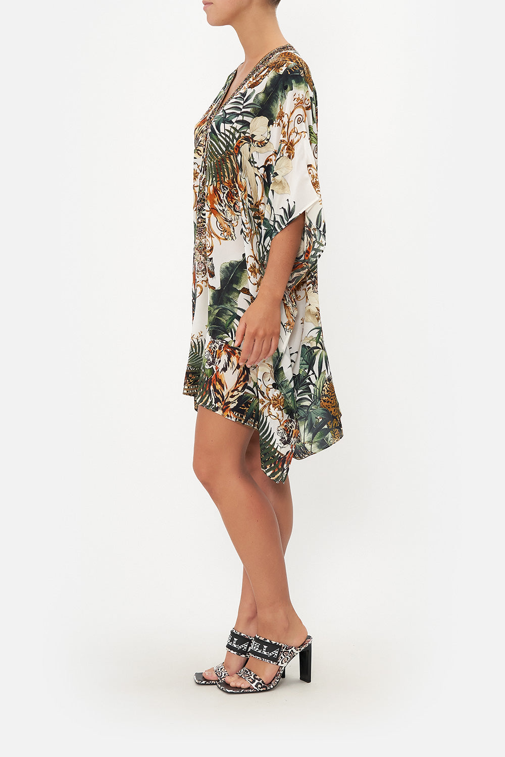 SHORT LACE UP KAFTAN TIGER TRAP