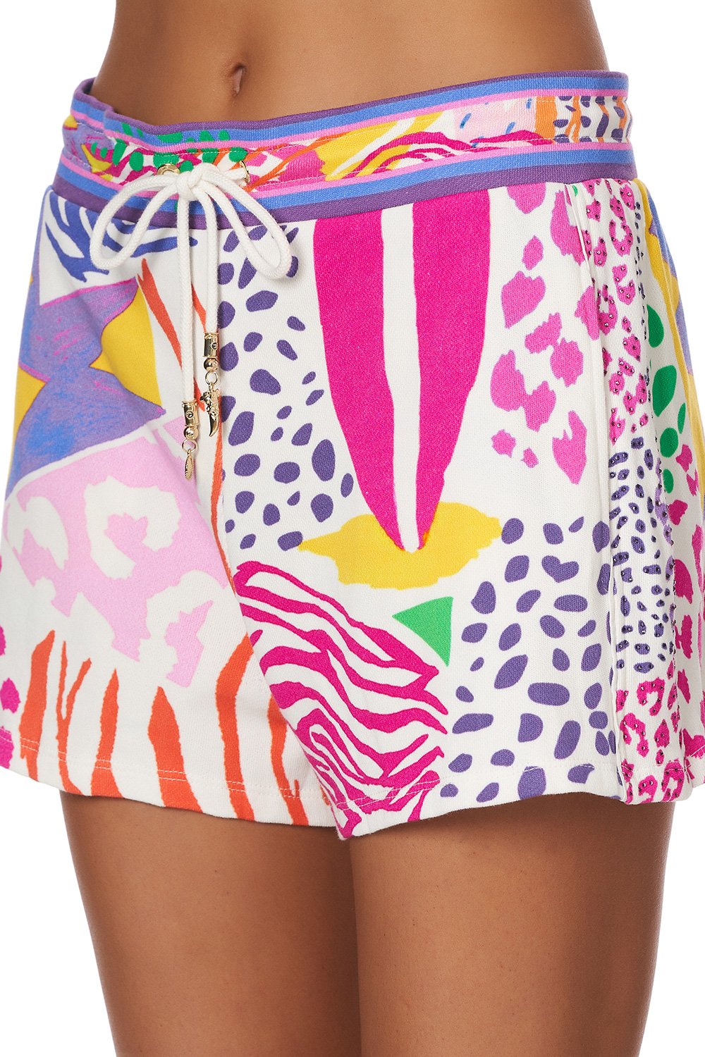 TERRY SHORT WITH CONTRAST STRIPE BONZA BABE