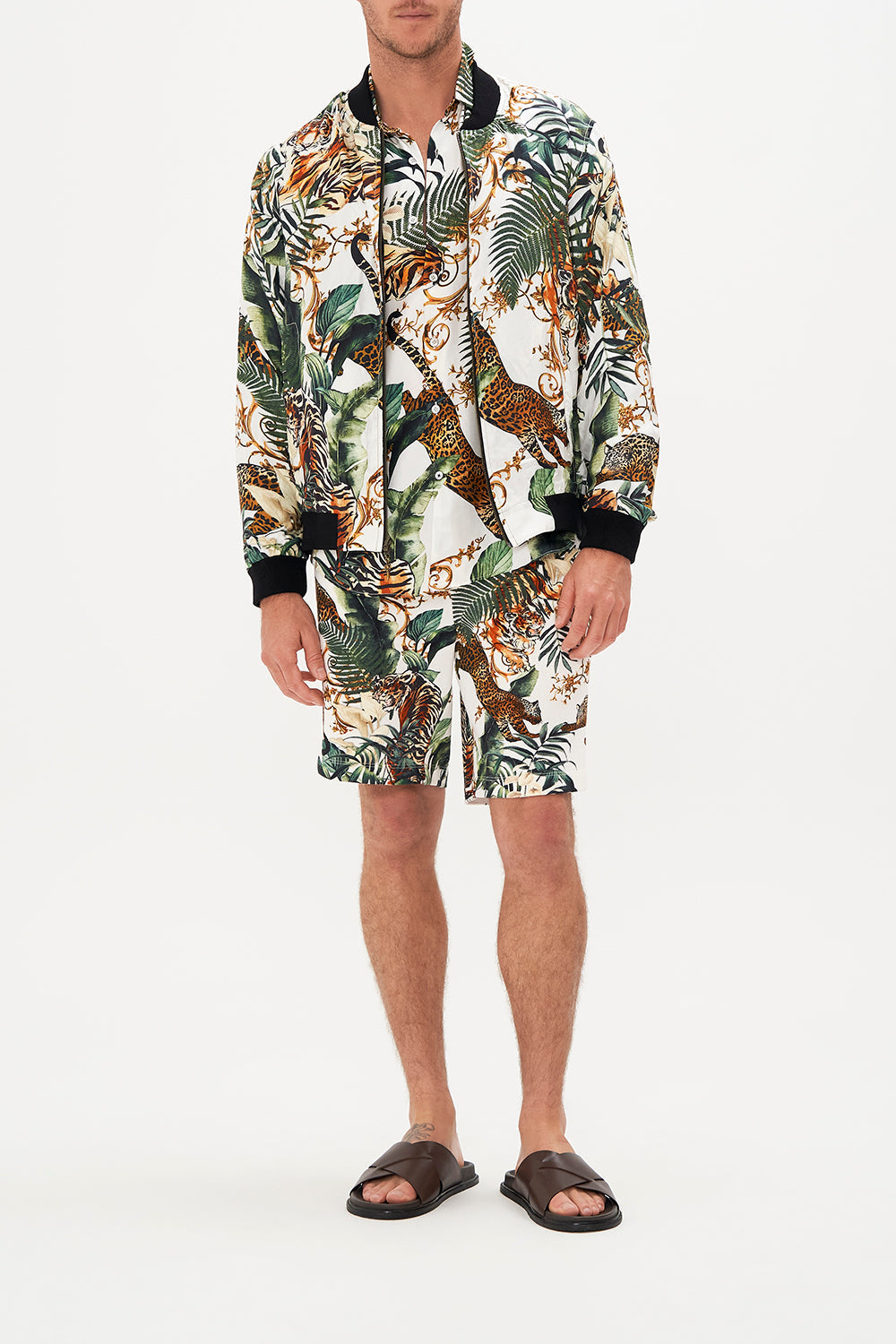 ZIP THROUGH REVERSIBLE BOMBER JACKET TIGER TRAP