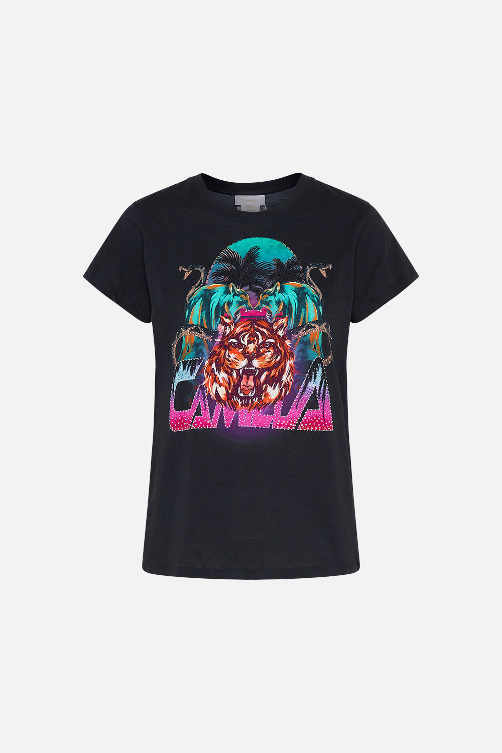 SLIM FIT ROUND NECK T-SHIRT ZEBRA ZONE