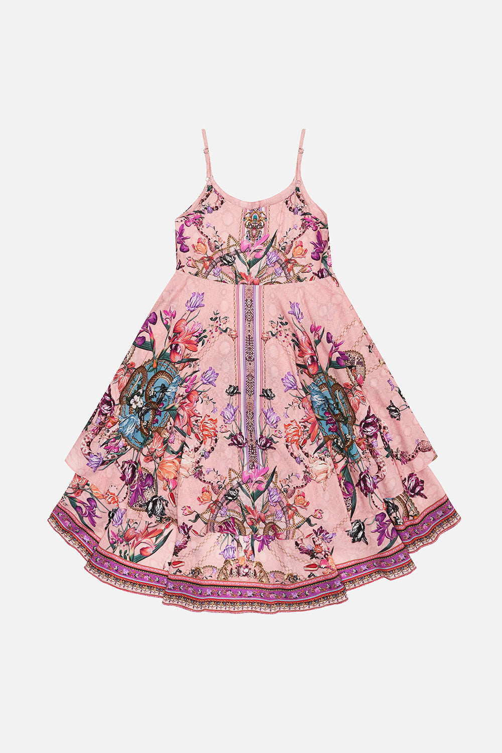 KIDS ROUND NECK TIERED DRESS 4-10 MAD AS A SNAKE